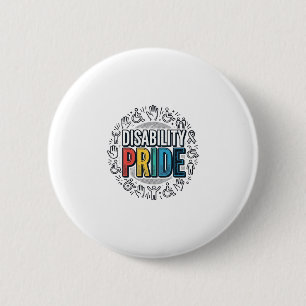 Badge Rond 5 Cm Chemise de sensibilisation inclusive vintage de fi