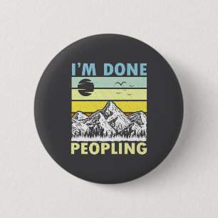 Badge Rond 5 Cm Chemise Done Peopling Vintage Sunset Montagne