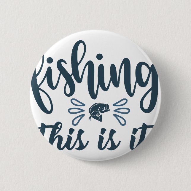 Badge Rond 5 Cm Chemise drôle de pêche (Devant)
