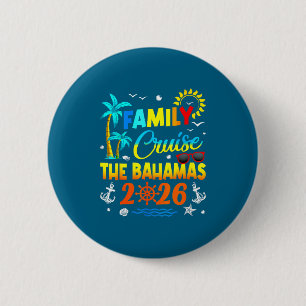 Badge Rond 5 Cm Chemise Femme Croisière Familiale Bahamas Été