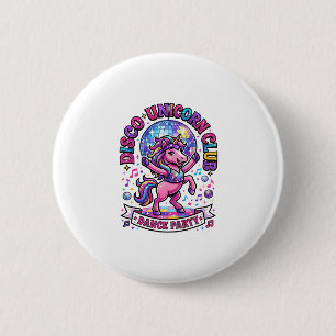 Badge Rond 5 Cm Chemise graphique du club licorne disco Licorne Co