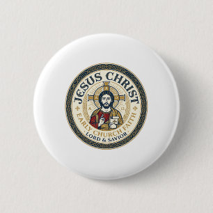 Badge Rond 5 Cm Chemise Jésus Pères du Désert Ancien Chrétien Ins
