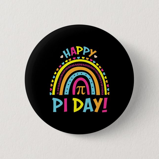 Badge Rond 5 Cm Chemise Jour Pi Spiral Pi Math Enseignant 3 14 Leo (Devant)