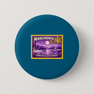 Badge Rond 5 Cm Chemise Minnesota Terre 10 000 Flocons