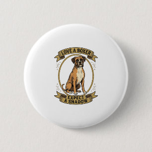 Badge Rond 5 Cm Chemise pour amateur de Boxer avec gravure vintage