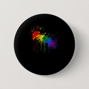 Badge Rond 5 Cm Chemise T du mois de la fierté LGBT avec drapeau d
