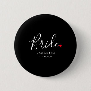 Badge Rond 5 Cm Chemise T Mariage De Mariée Élégante