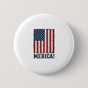 Badge Rond 5 Cm Chemise vectorielle patriotique drapeau Merica en