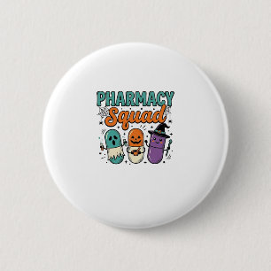 Badge Rond 5 Cm Chemise vectorielle vintage de l'équipe de pharmac