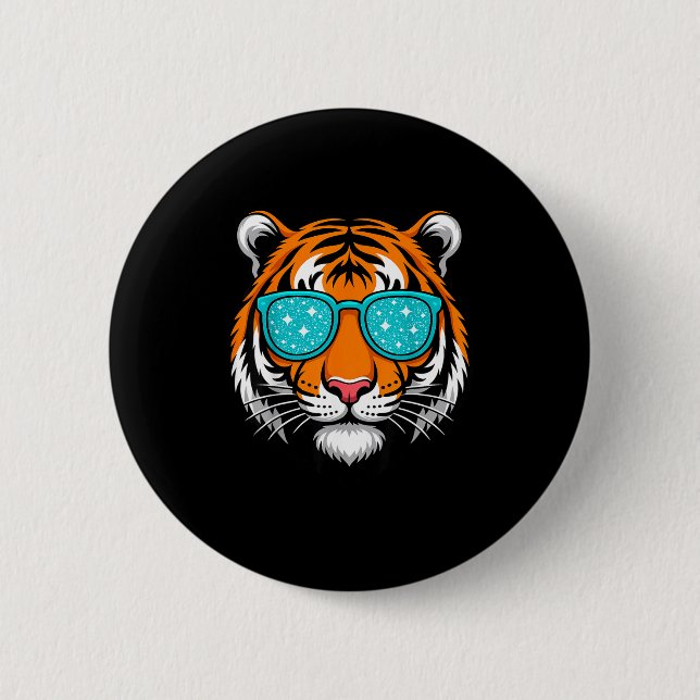 Badge Rond 5 Cm Chemises Cool Pour Garçons Enfants, Lunettes de so (Devant)