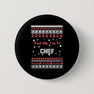 Badge Rond 5 Cm Chemises de Noël Chef