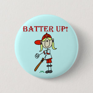 Badge Rond 5 Cm Chemises et Cadeaux Fille Batter Up