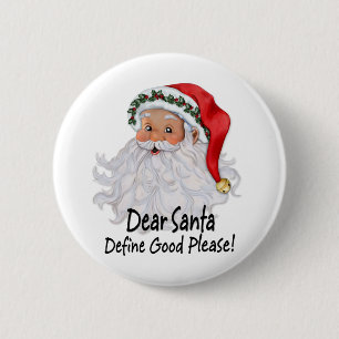Badge Rond 5 Cm Cher Père Noël définir le bien