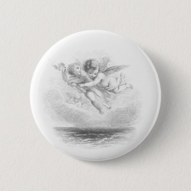 Badge Rond 5 Cm Cherubs (Devant)