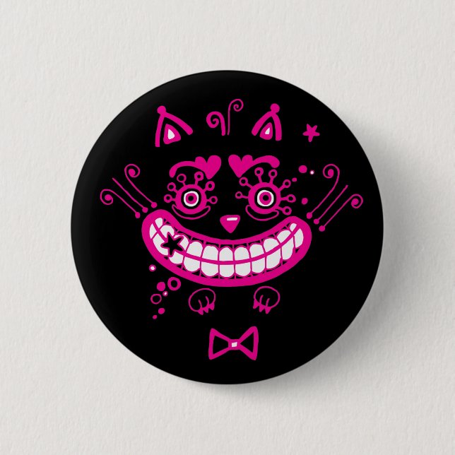 Badge Rond 5 Cm Cheshire Cat (Devant)