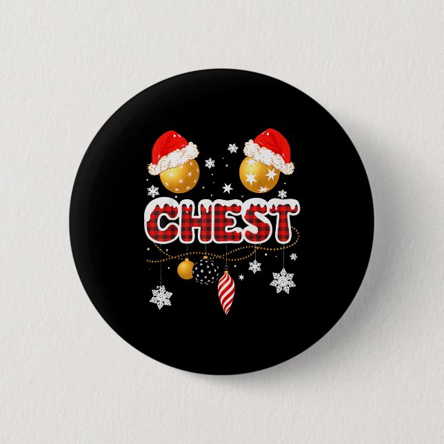 Badge Rond 5 Cm Chest Nuts Christmas Matching Couple Chestnuts  (Devant)