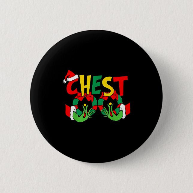 Badge Rond 5 Cm Chestnuts Matching Family Funny Chest Nuts Christm (Devant)
