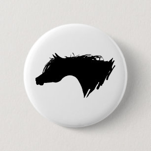 Badge Rond 5 Cm Cheval arabe