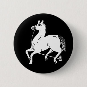 Badge Rond 5 Cm Cheval champion attaché