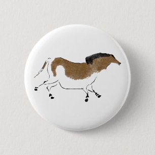Badge Rond 5 Cm Cheval chinois