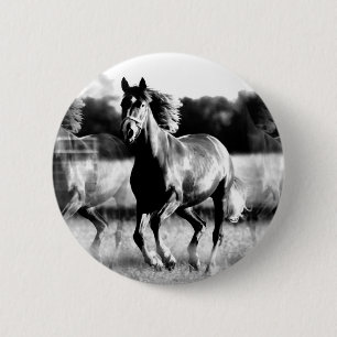 Badge Rond 5 Cm Cheval courant de B&W