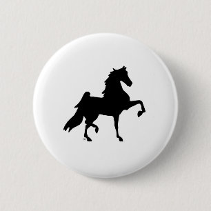 Badge Rond 5 Cm Cheval de Saddlebred d'Américain