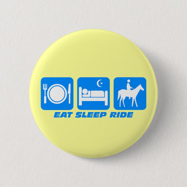 Badge Rond 5 Cm Cheval drôle (Devant)