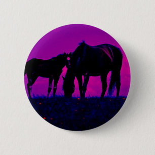 Badge Rond 5 Cm Cheval et pouliche