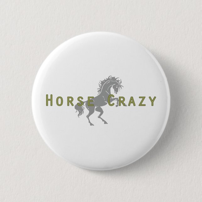 Badge Rond 5 Cm Cheval fou (Devant)