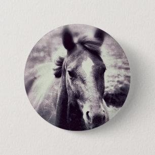 Badge Rond 5 Cm Cheval Grunge