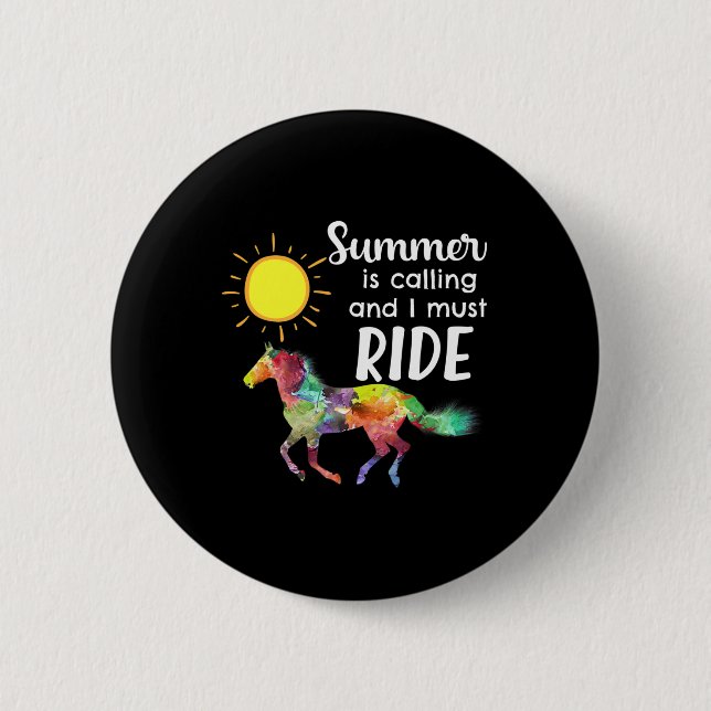 Badge Rond 5 Cm Cheval Lover Équitation équitation équitation équi (Devant)