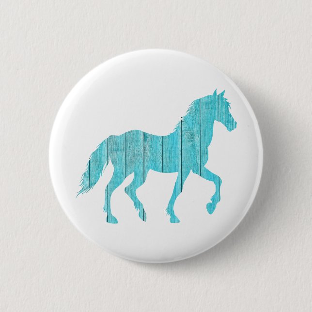 Badge Rond 5 Cm cheval poney animal étalon, mustang silhouette (Devant)