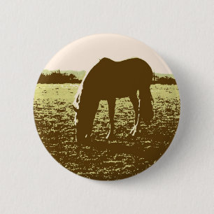 Badge Rond 5 Cm Cheval Pop Art