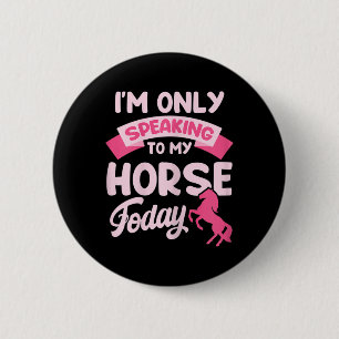 Badge Rond 5 Cm Cheval Rider Chemise Drôle Equestrian Tee Seulemen