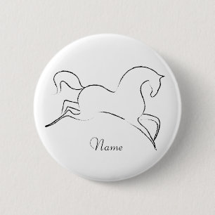 Badge Rond 5 Cm Cheval sauvage Thunder_Cove
