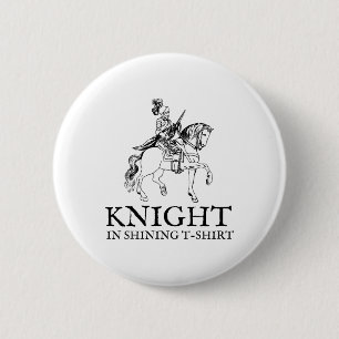 Badge Rond 5 Cm Chevalier Dans L'Armure Brillante Foire D'Hallowee
