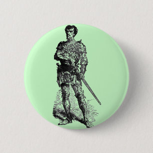 Badge Rond 5 Cm Chevalier médiéval