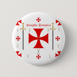 Badge Rond 5 Cm Chevaliers Templar