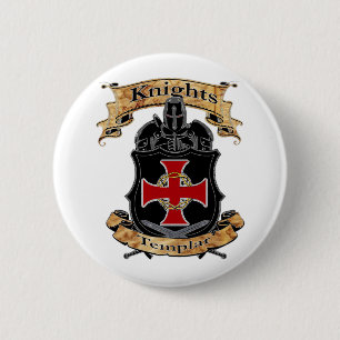 Badge Rond 5 Cm Chevaliers Templar