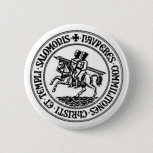 Badge Rond 5 Cm Chevaliers Templar 1