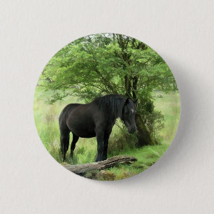 BADGE ROND 5 CM CHEVAUX