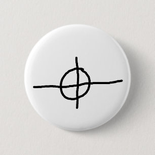 Badge Rond 5 Cm Cheveux croisés de tueur de zodiaque
