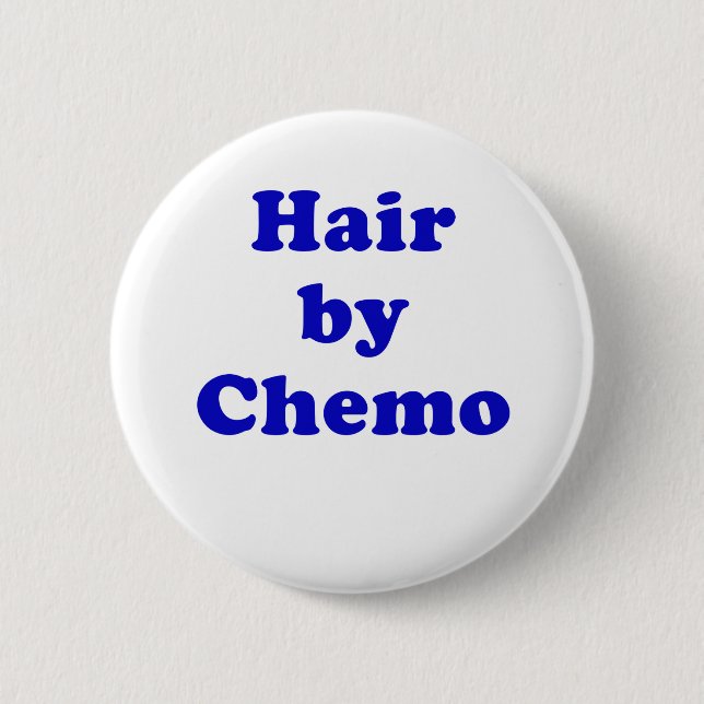 Badge Rond 5 Cm Cheveux par chimio (Devant)