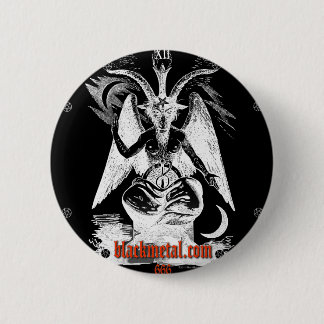 Badge Rond 5 Cm Chèvre de bouton rond noir de Mendes