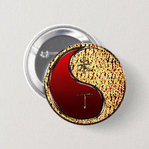 Badge Rond 5 Cm Chèvre de feu