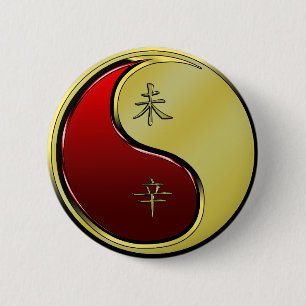Badge Rond 5 Cm Chèvre de Métal