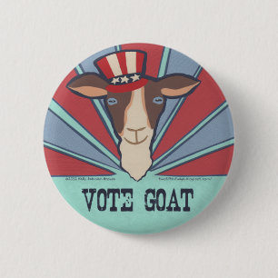 Badge Rond 5 Cm Chèvre de vote ! Bouton de campagne