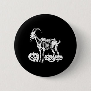 Badge Rond 5 Cm Chèvre Squelette Anniversaire Halloween Hommes Fem