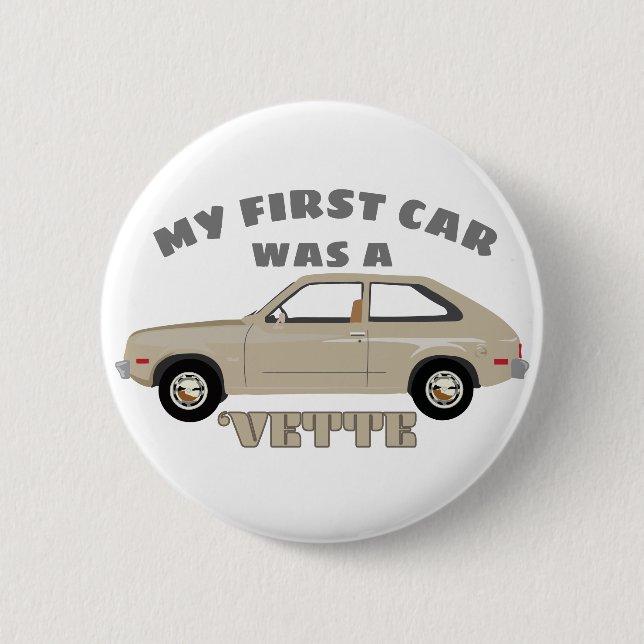 Badge Rond 5 Cm Chevrolet Vette retro classic (Devant)