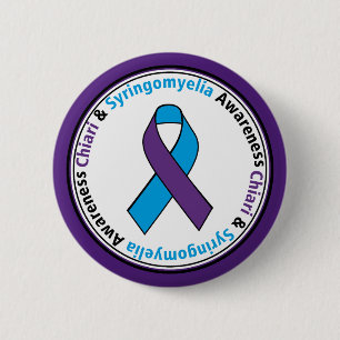Badge Rond 5 Cm Chiari et bouton de ruban de conscience de